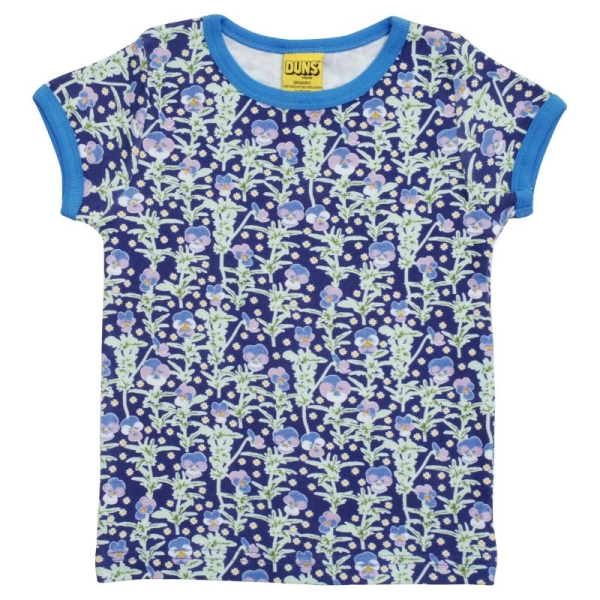 DUNS Sweden Kids Viola Tricolor T-shirt - Mazarine Blue