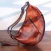 Men's Brown Travel Crossbody Bag Leather Shoulder Gifts