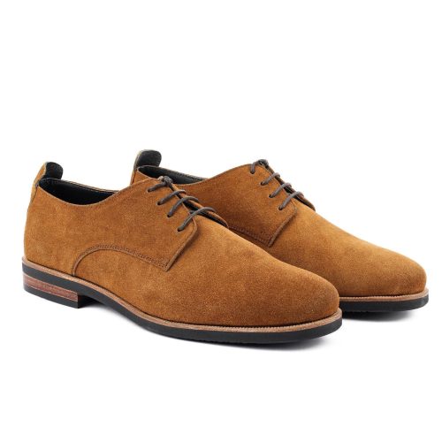 Men's Tan Suede Derby Shoes